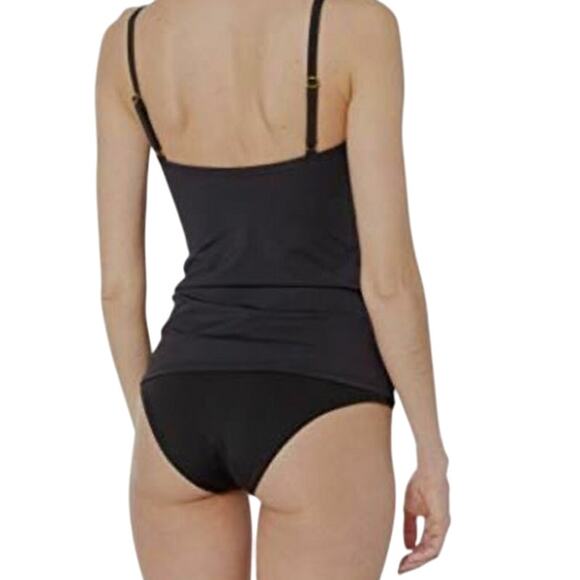 NWT! Bleu Rod Beattie Women's Black Front Twist Tankini Swim Top - Size 10 - Picture 5 of 9